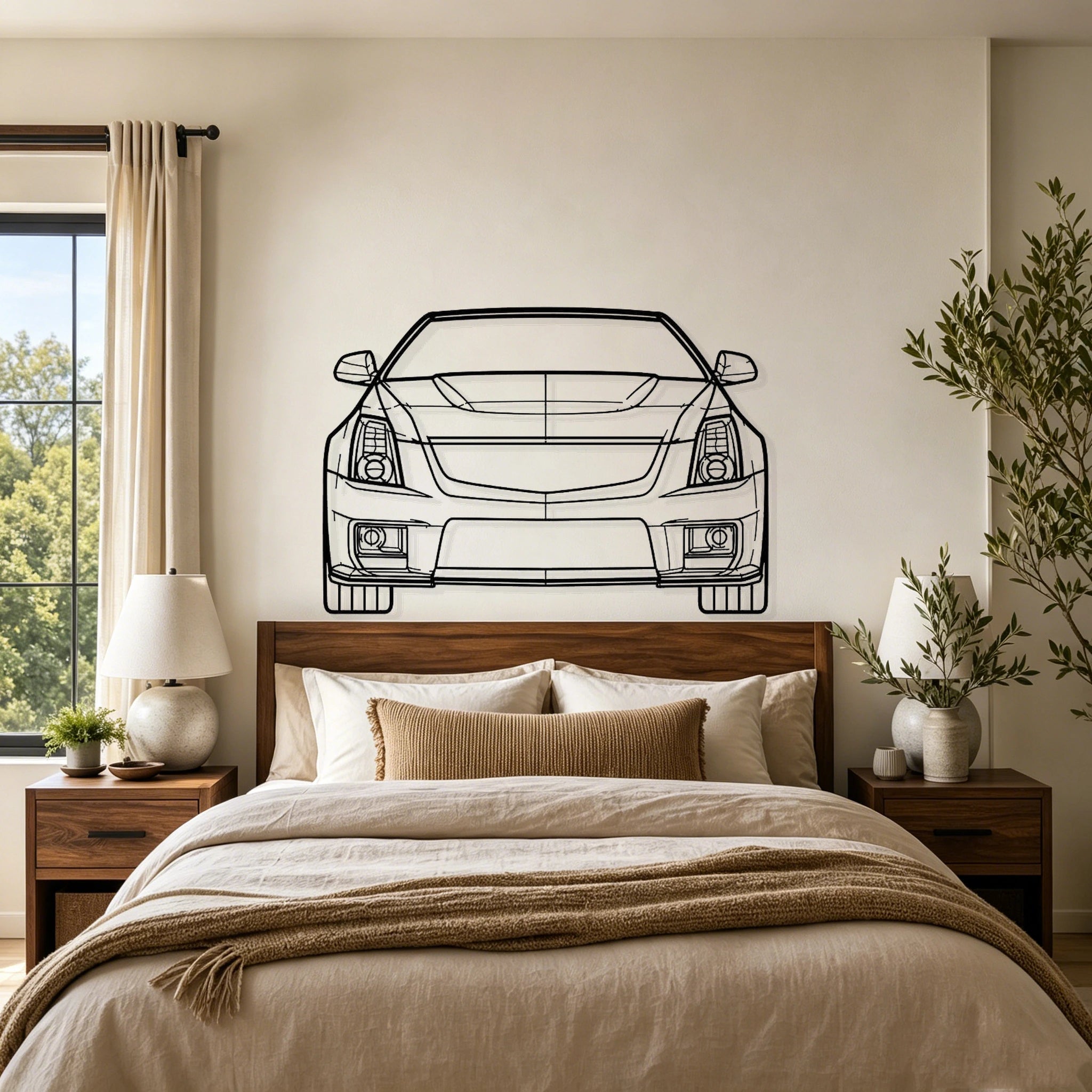 2011 CTS-V Front View Metal Wall Art - Classic Car Garage Decor