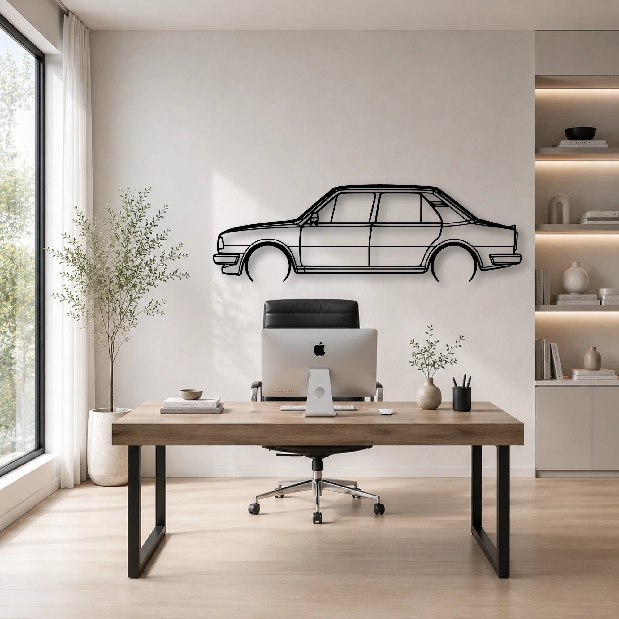 120L 1986 Classic Silhouette Metal Wall Art - Automotive Garage Decor