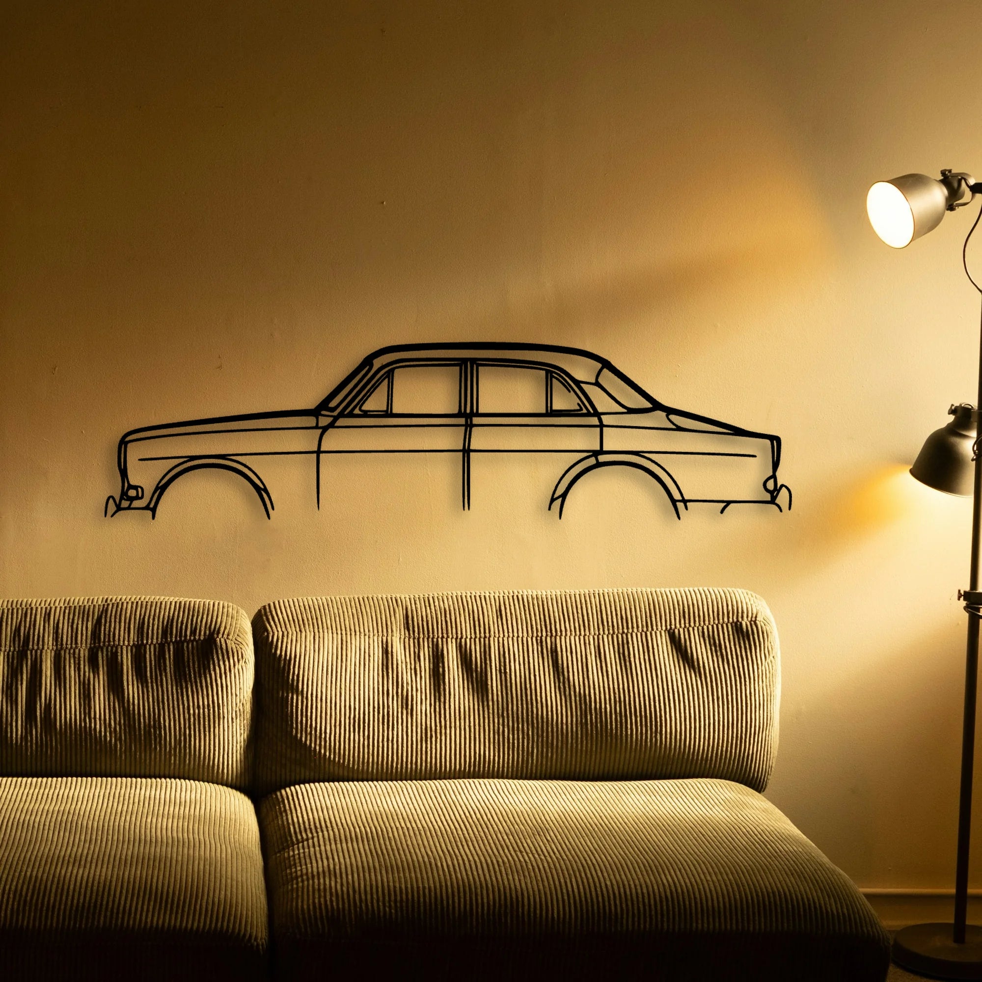 121 Classic Silhouette Metal Wall Art - Automotive Garage Decor