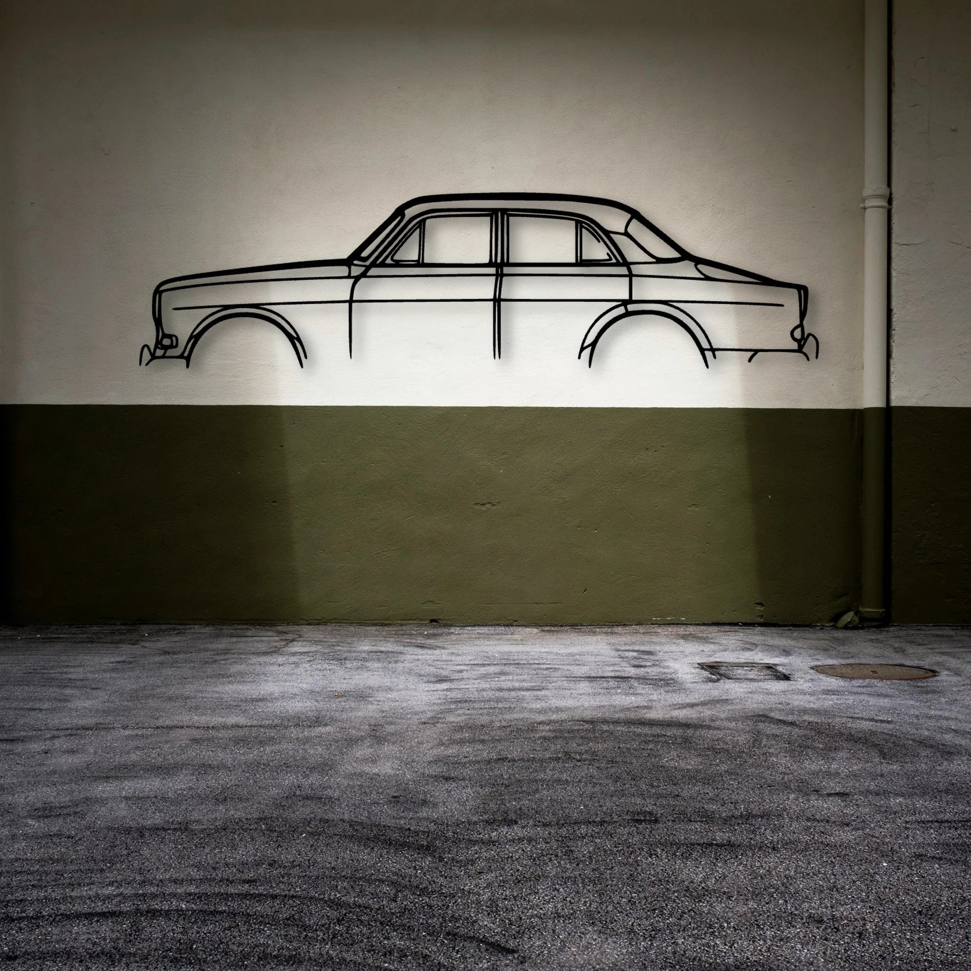 121 Classic Silhouette Metal Wall Art - Automotive Garage Decor
