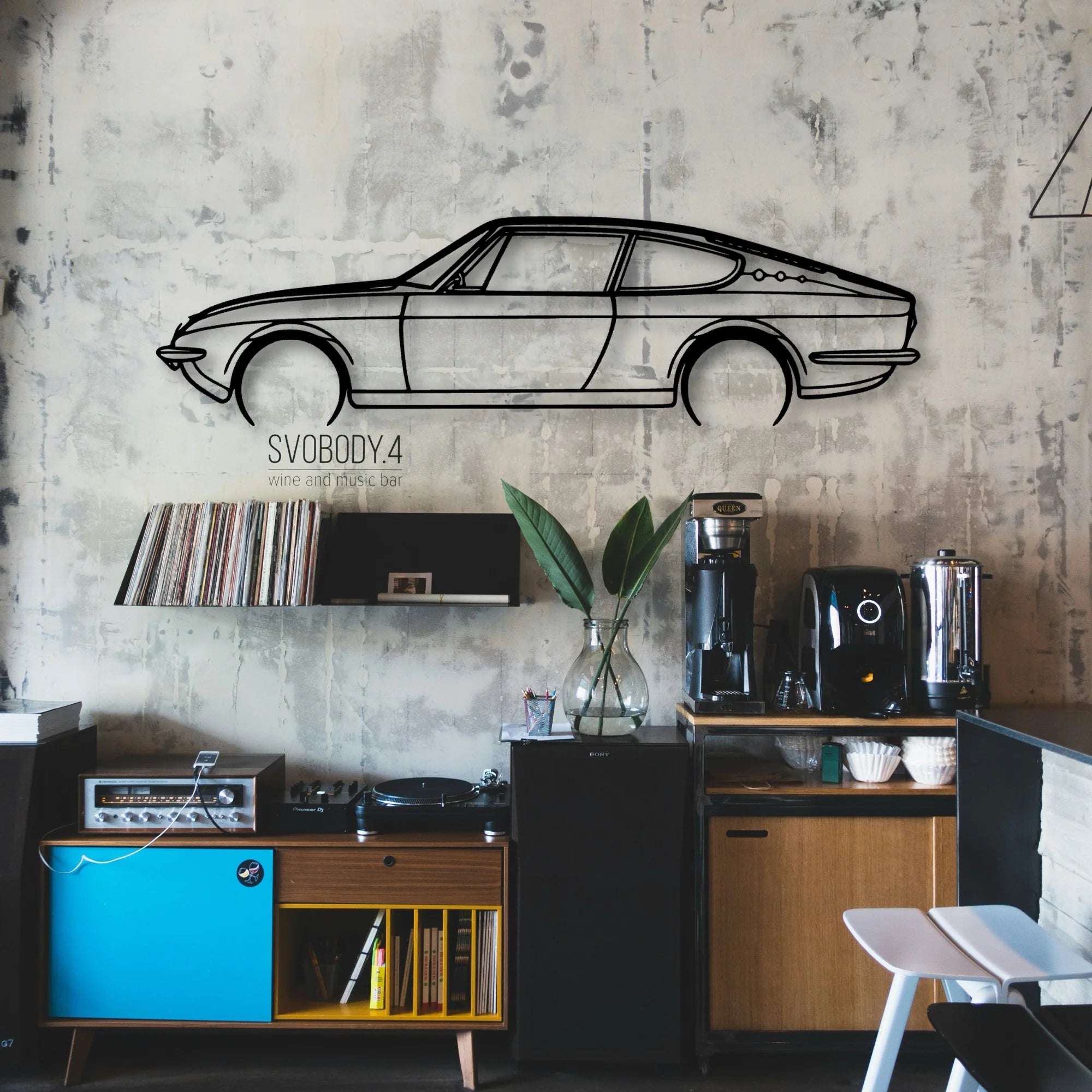 125S 1969 Classic Silhouette Metal Wall Art - Automotive Garage Decor