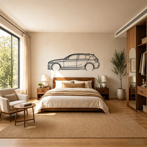 140i F20 Detailed Silhouette Metal Wall Art - Classic Car Garage Decor