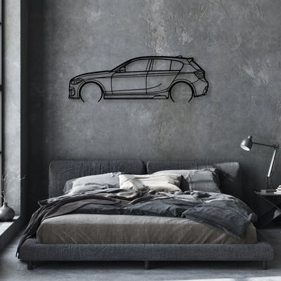 140i F20 2 Classic Silhouette Metal Wall Art - Automotive Garage Decor