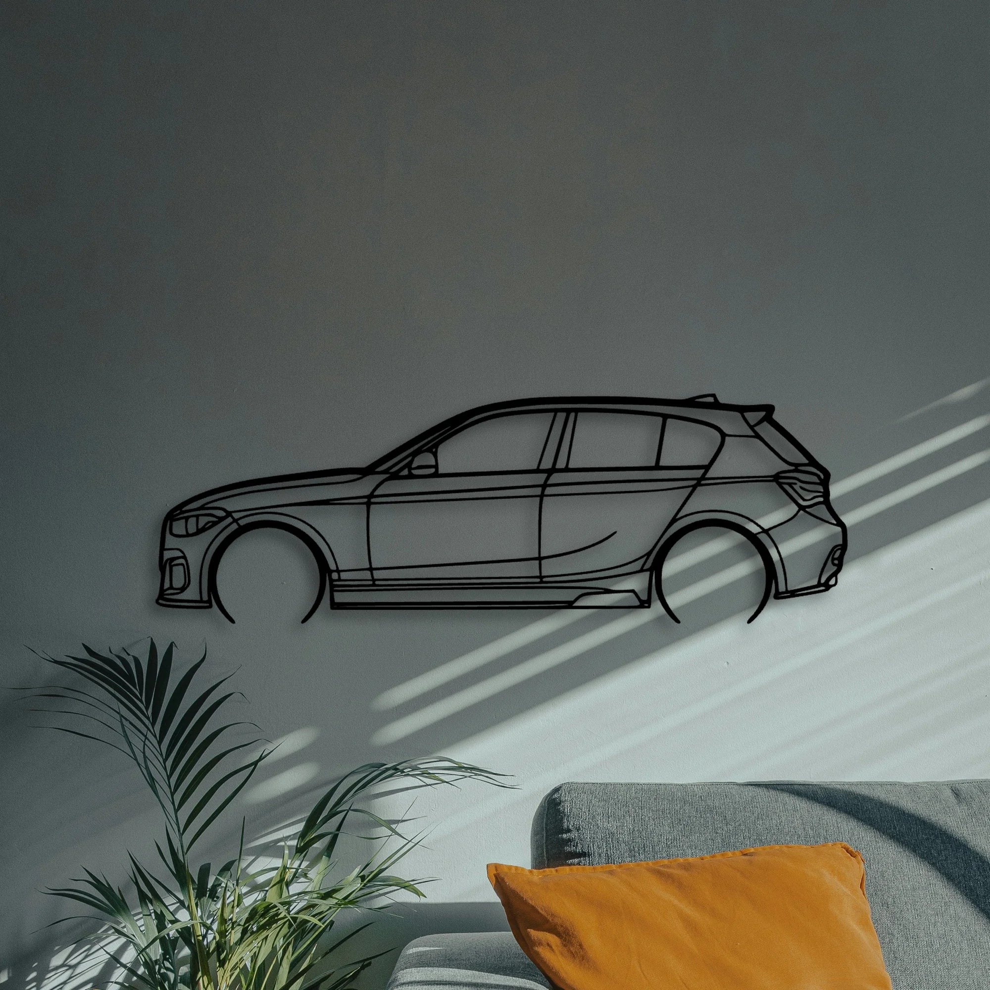 140i F20 2 Classic Silhouette Metal Wall Art - Automotive Garage Decor