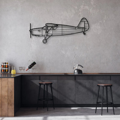 150 2 Classic Aircraft Silhouette Metal Wall Art - Aviation Hangar Decor
