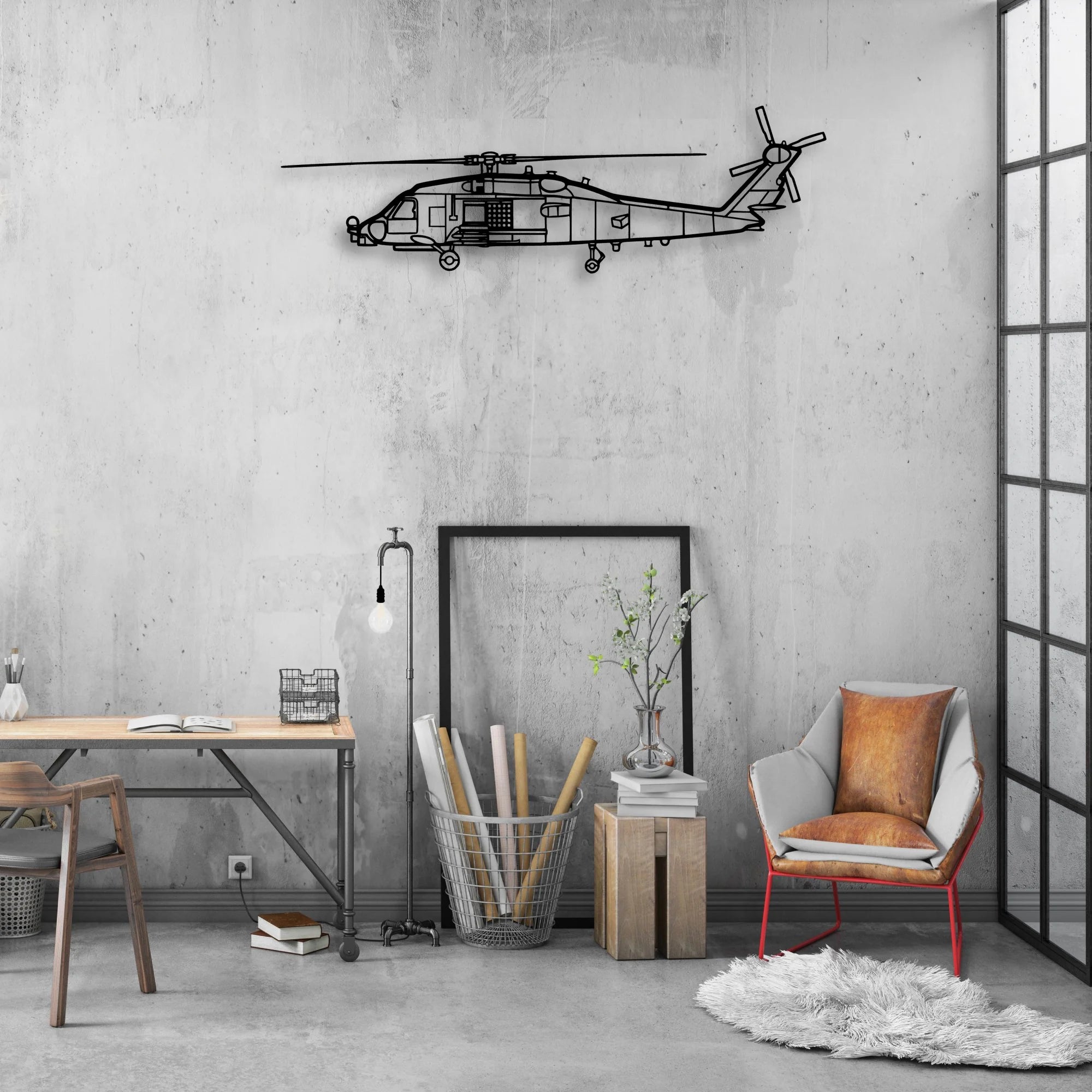 150 3 Classic Aircraft Silhouette Metal Wall Art - Aviation Hangar Decor