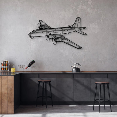 150 4 Classic Aircraft Silhouette Metal Wall Art - Aviation Hangar Decor