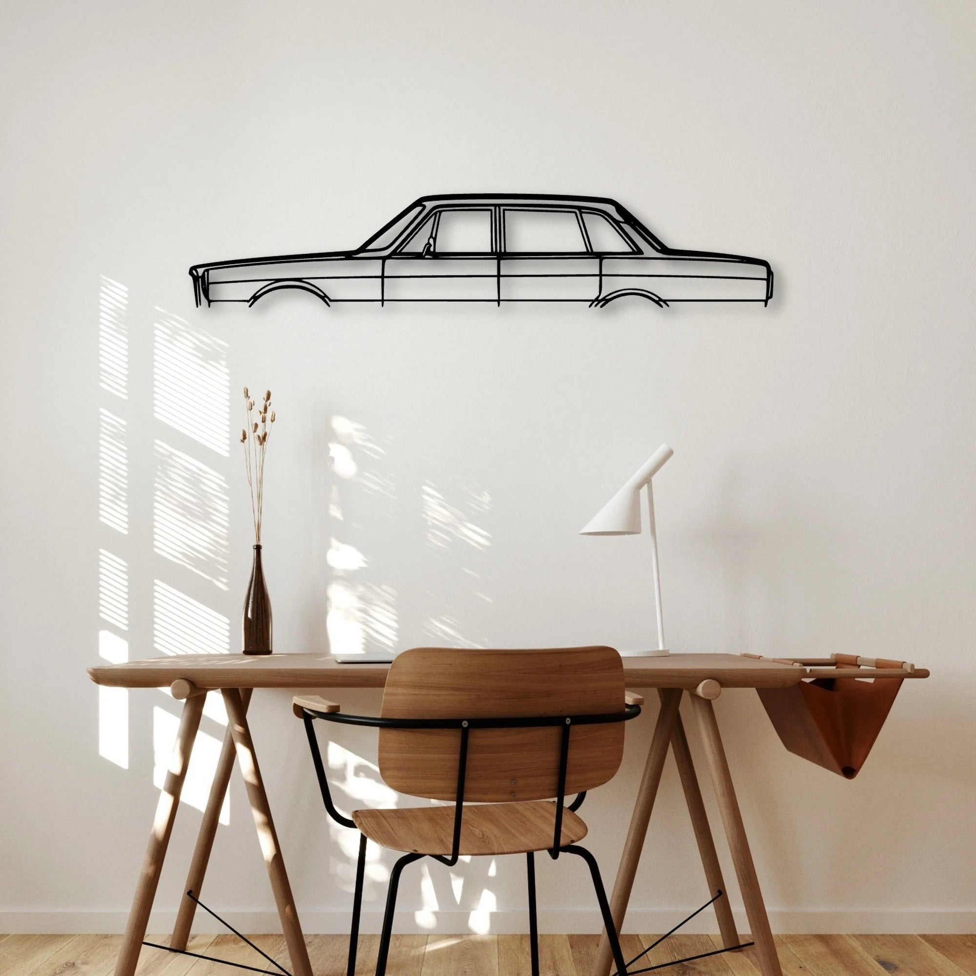 164 1968 Classic Silhouette Metal Wall Art - Automotive Garage Decor