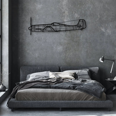 170B 11 Classic Aircraft Silhouette Metal Wall Art - Aviation Hangar Decor