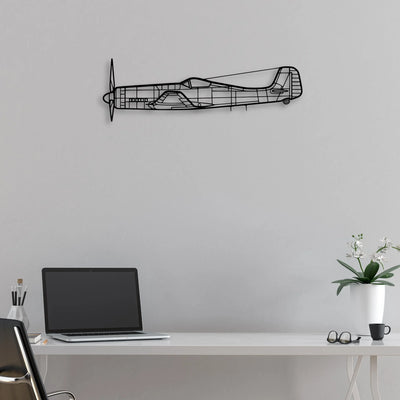 170B 11 Classic Aircraft Silhouette Metal Wall Art - Aviation Hangar Decor