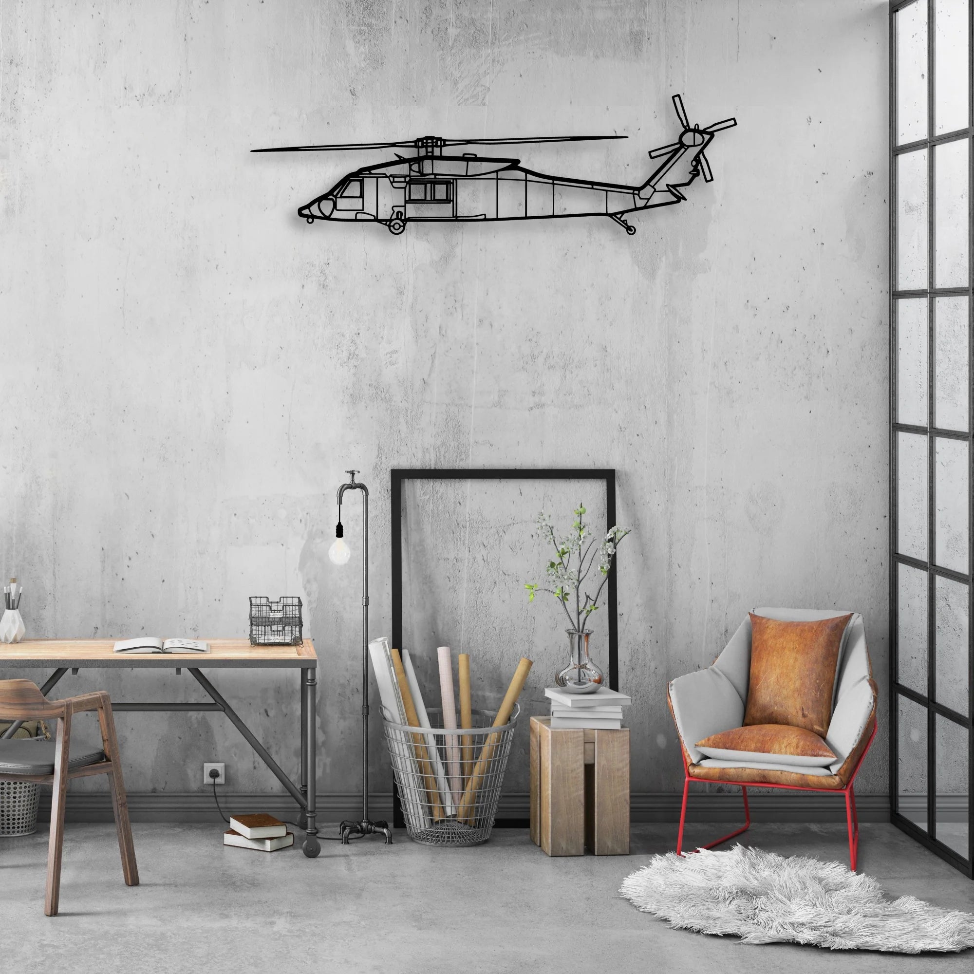 170B 2 Classic Aircraft Silhouette Metal Wall Art - Aviation Hangar Decor