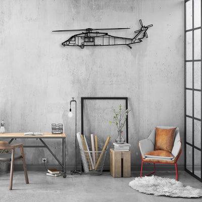 170B 2 Classic Aircraft Silhouette Metal Wall Art - Aviation Hangar Decor