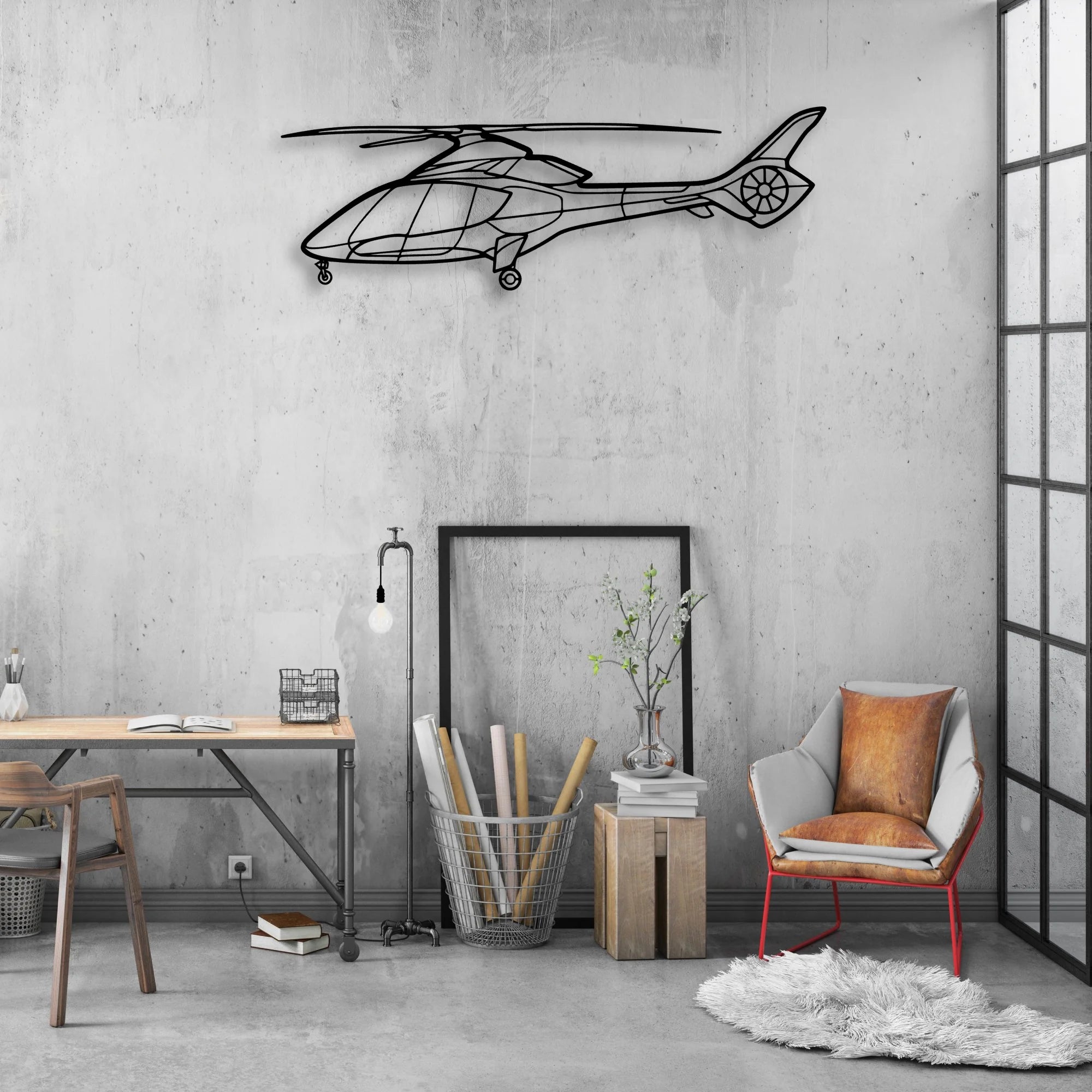 170B 4 Classic Aircraft Silhouette Metal Wall Art - Aviation Hangar Decor