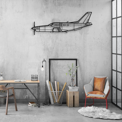 170B 7 Classic Aircraft Silhouette Metal Wall Art - Aviation Hangar Decor
