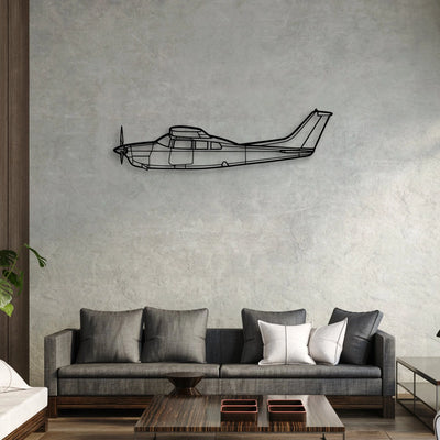 170B 9 Classic Aircraft Silhouette Metal Wall Art - Aviation Hangar Decor