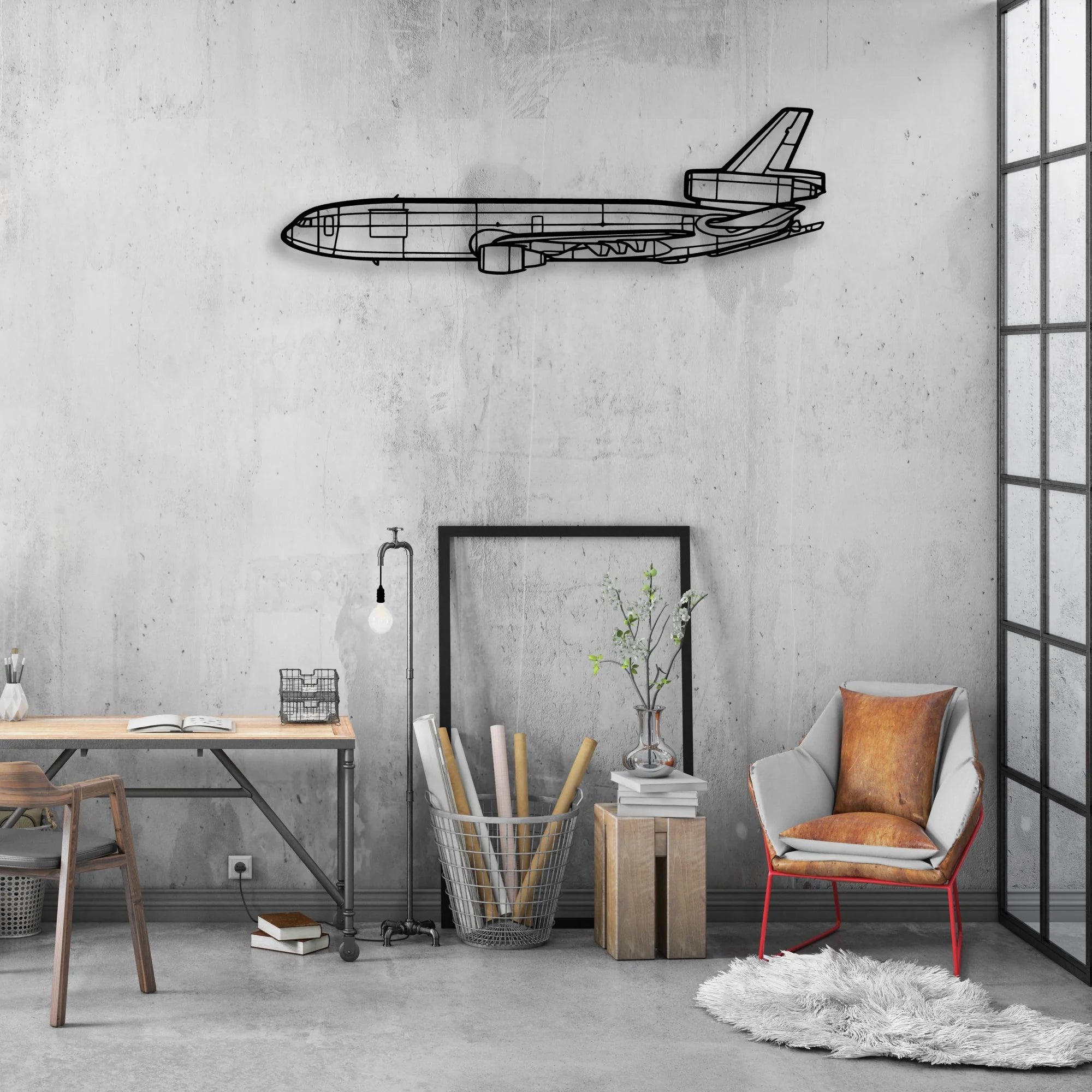 180 Skywagon 2 Classic Aircraft Silhouette Metal Wall Art - Aviation Hangar Decor