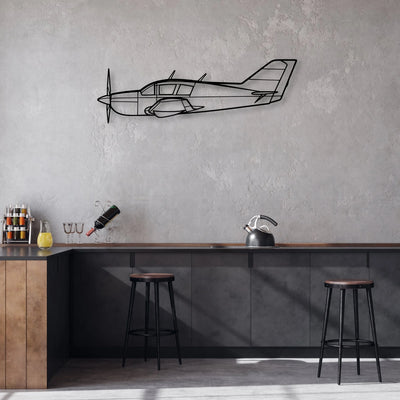 180 Skywagon 4 Classic Aircraft Silhouette Metal Wall Art - Aviation Hangar Decor