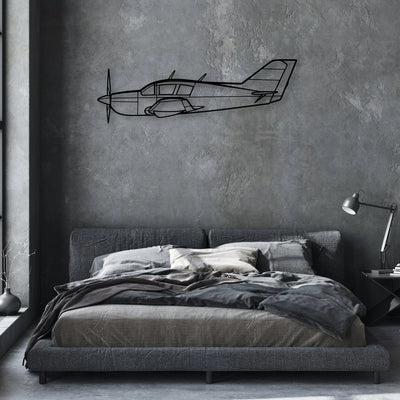 180 Skywagon 4 Classic Aircraft Silhouette Metal Wall Art - Aviation Hangar Decor