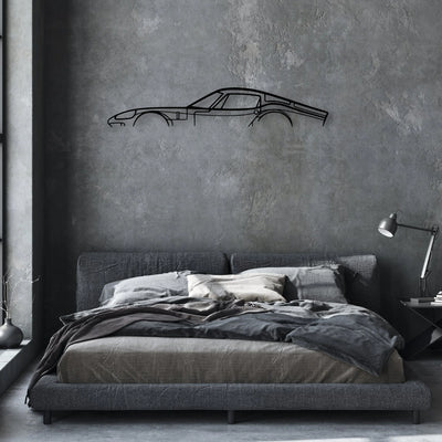 1800 GT 1966 Classic Silhouette Metal Wall Art - Automotive Garage Decor