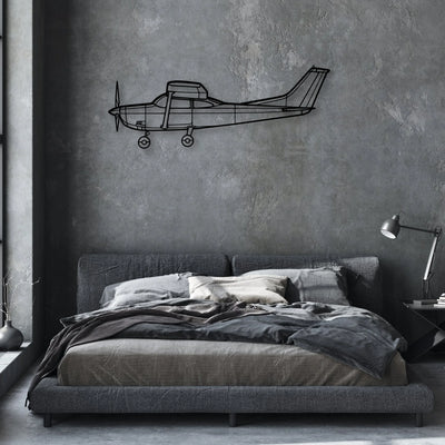 180F Classic Aircraft Silhouette Metal Wall Art - Aviation Hangar Decor