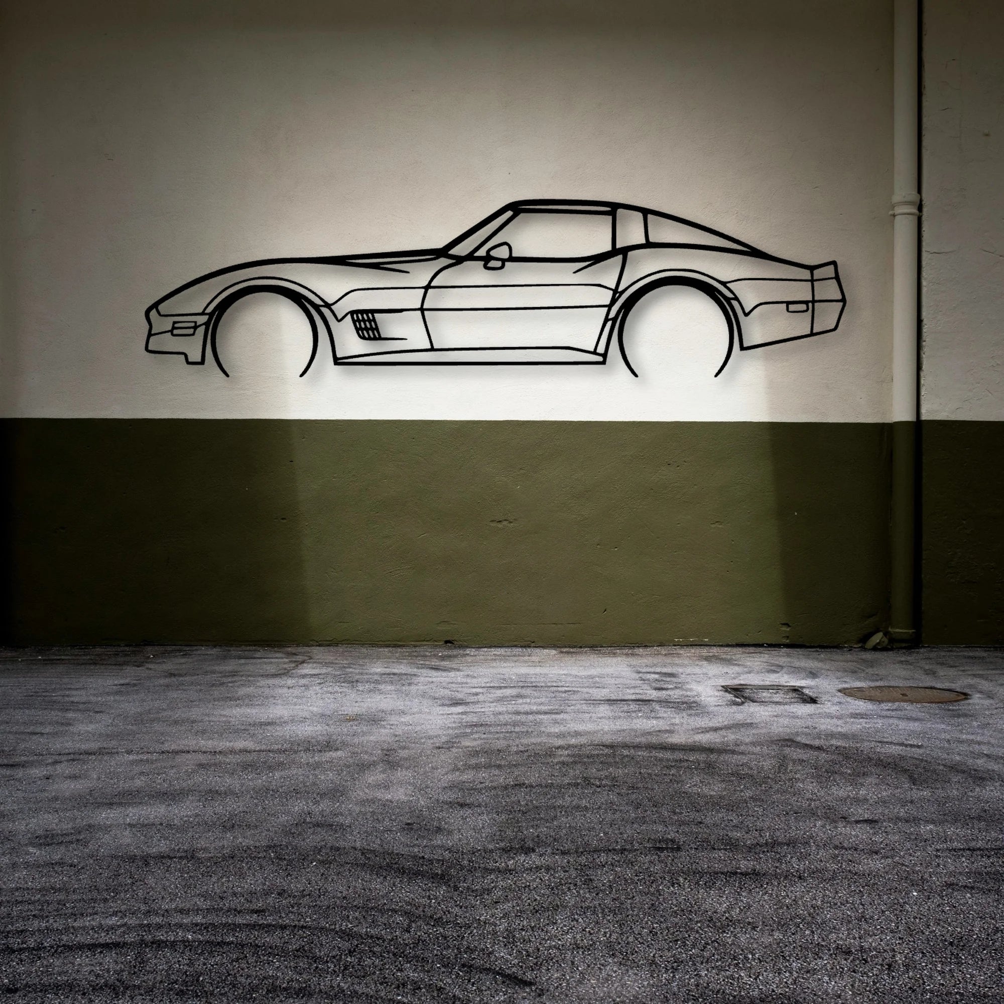 1982 Classic Silhouette Metal Wall Art - Automotive Garage Decor