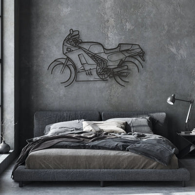 1986 Suzuki RG500 Classic Motorcycle Silhouette Metal Wall Art - Moto Garage Decor