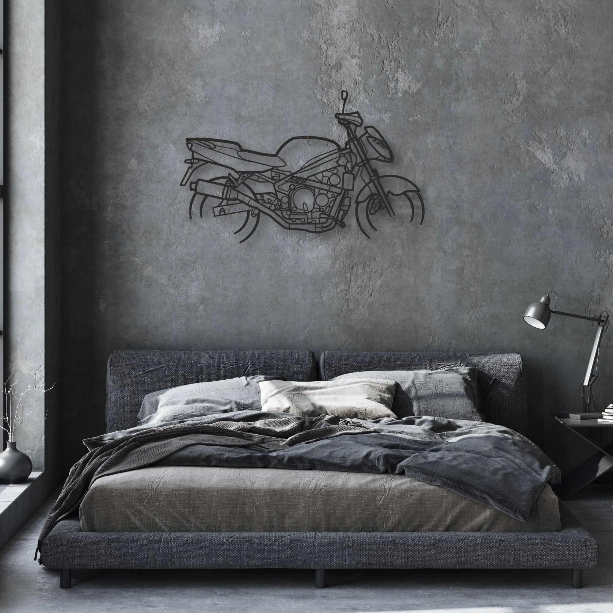 1998 Kawasaki ZX6R G1 Classic Motorcycle Silhouette Metal Wall Art - Moto Garage Decor