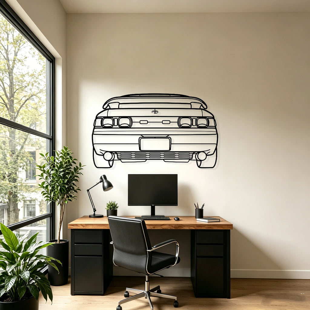 1993 MR2 Back Silhouette Metal Wall Art - Classic Car Garage Decor