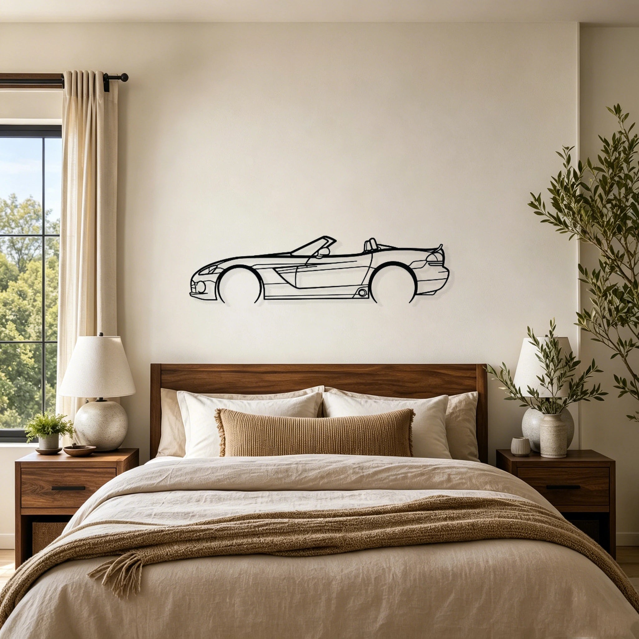 2005 Viper Detailed Silhouette Metal Wall Art - Classic Car Garage Decor
