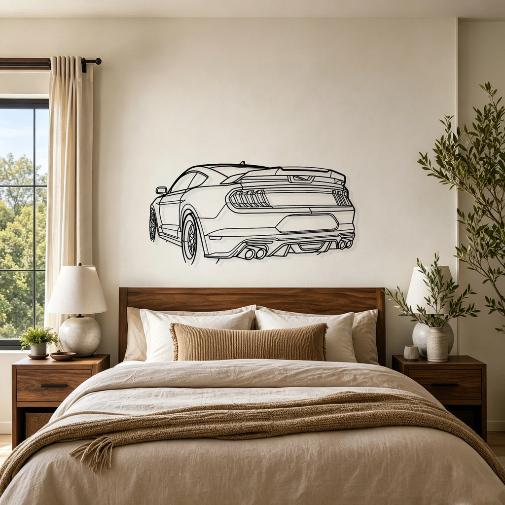 2020 Mustang GT Angled View Metal Wall Art - Classic Car Garage Decor