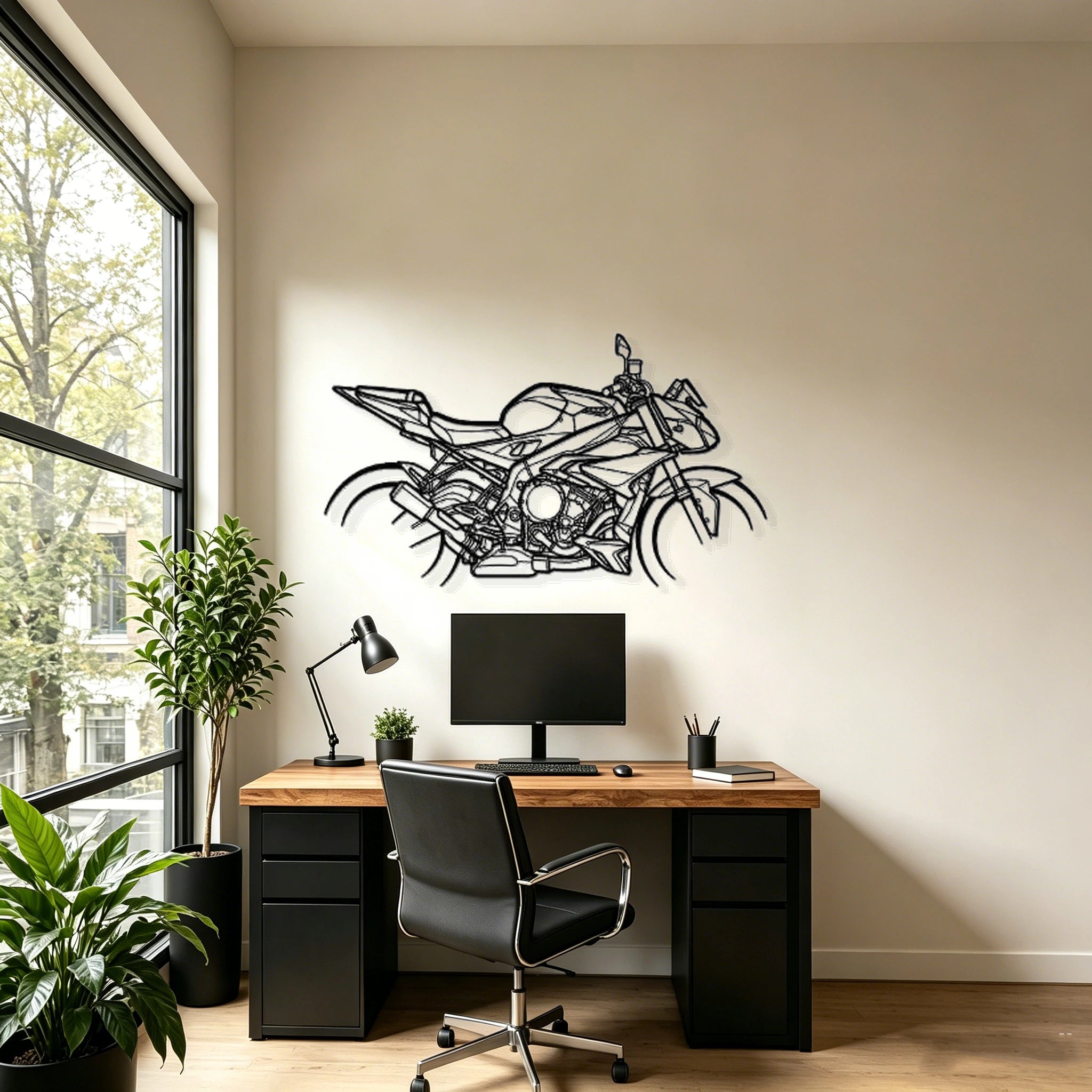 2017 S1000R Silhouette Metal Wall Art - Classic Car Garage Decor