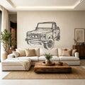 Defender 90 Angled View Metal Wall Art - Classic Car Garage Decor