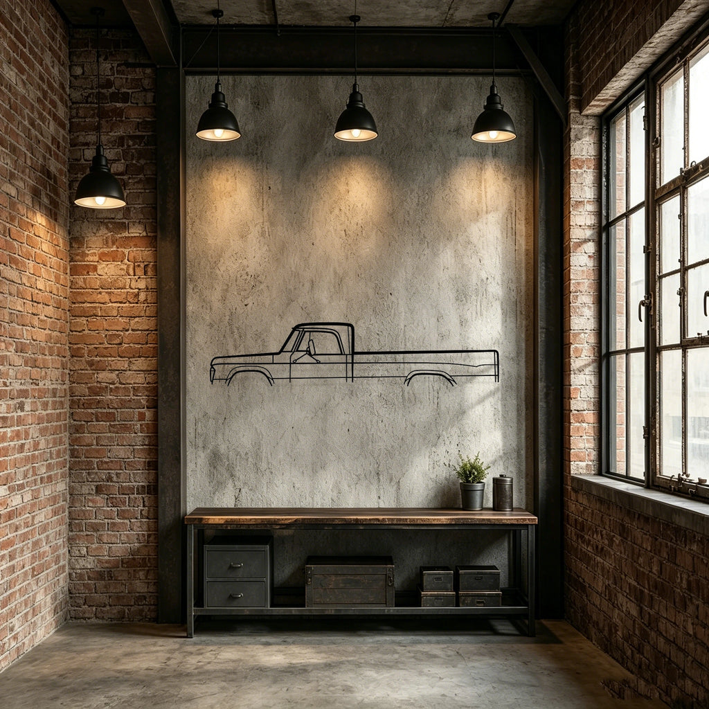 1969 Fargo Classic Silhouette Metal Wall Art - Classic Car Garage Decor