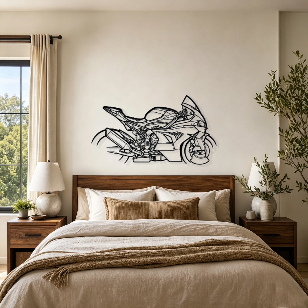 2023 M1000RR Silhouette Metal Wall Art - Classic Car Garage Decor