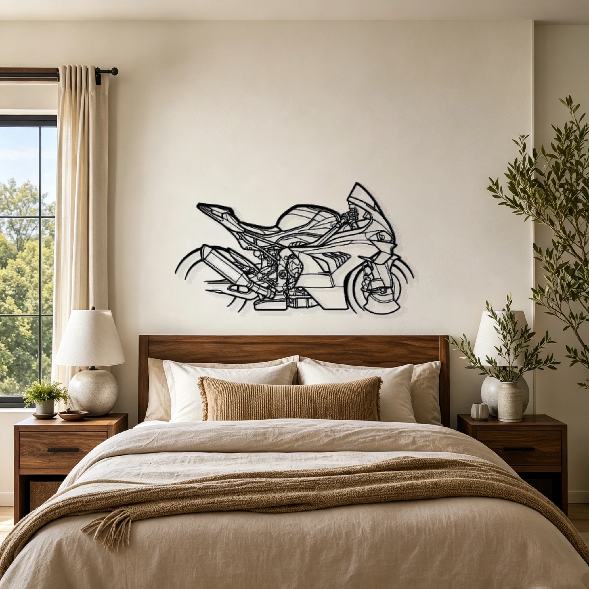 2023 M1000RR Silhouette Metal Wall Art - Classic Car Garage Decor