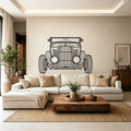 1932 Roadster Front View Metal Wall Art - Classic Car Garage Decor