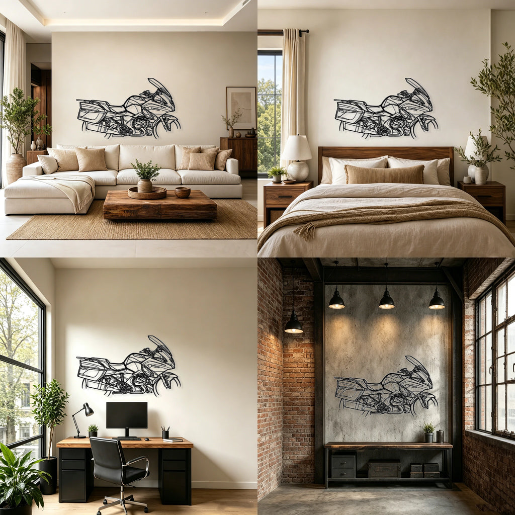 2023 R1250 RT Silhouette Metal Wall Art - Classic Car Garage Decor