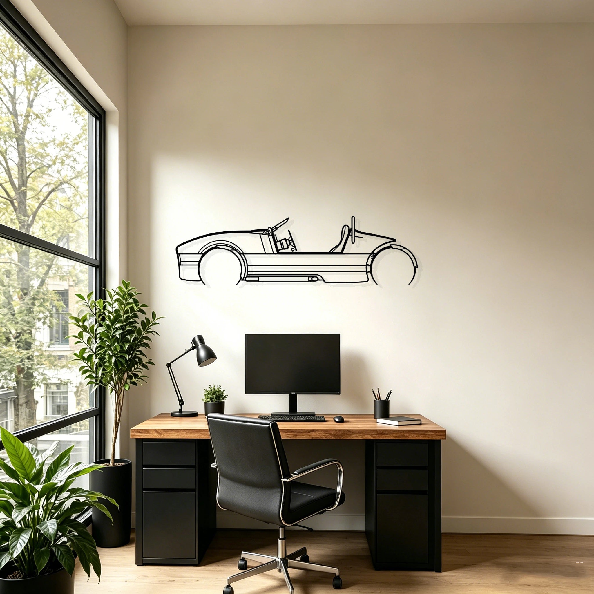 2022 Venice Detailed Silhouette Metal Wall Art - Classic Car Garage Decor