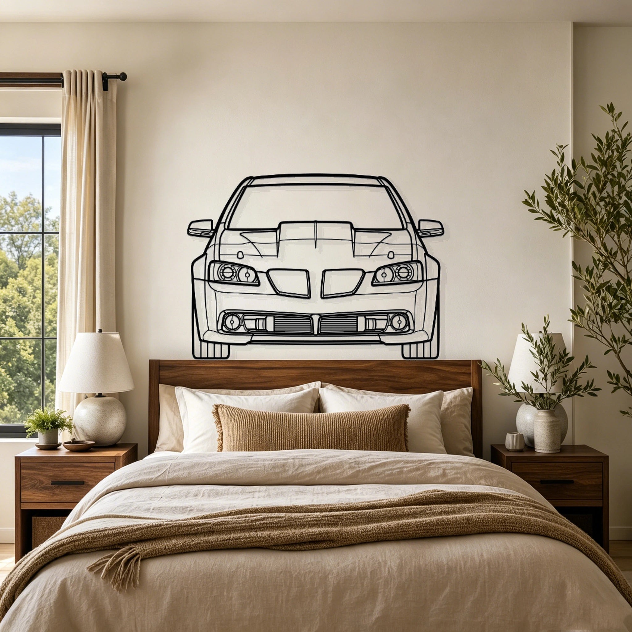 2009 G8 Front View Metal Wall Art - Classic Car Garage Decor