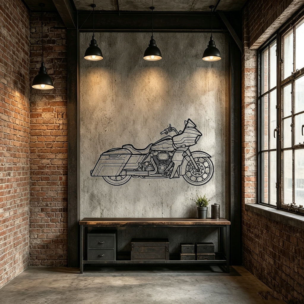 2022 Road Glide Special Silhouette Metal Wall Art - Classic Car Garage Decor