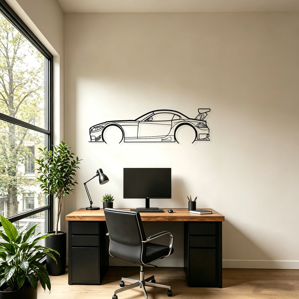 Z4 E89 GT3 Detailed Silhouette Metal Wall Art - Classic Car Garage Decor