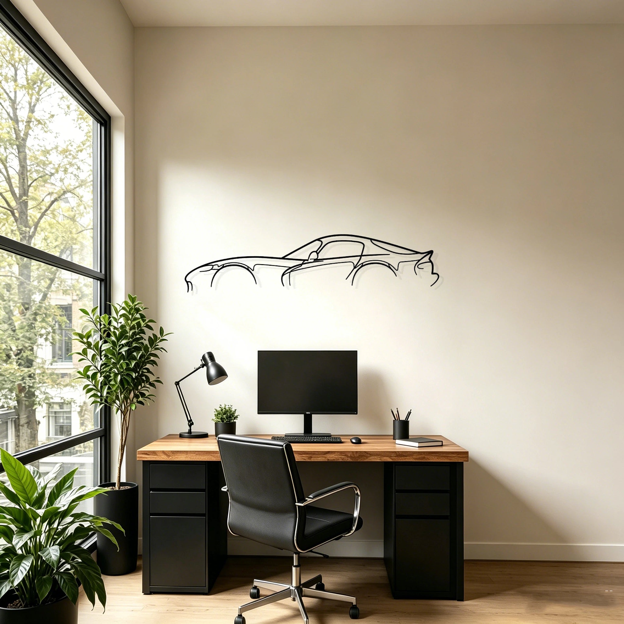 Viper GTS Classic Silhouette Metal Wall Art - Classic Car Garage Decor