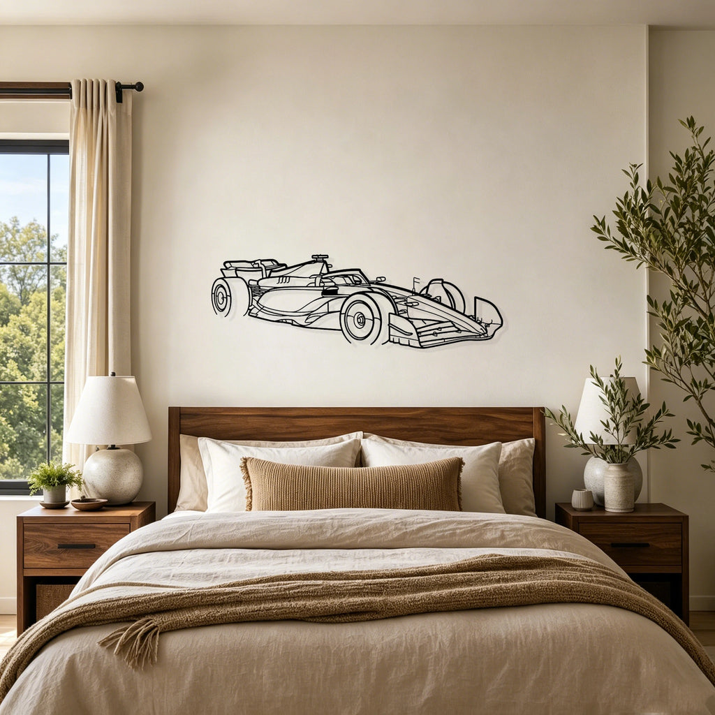 2024 F1 SF-24 Angled View Metal Wall Art - Classic Car Garage Decor