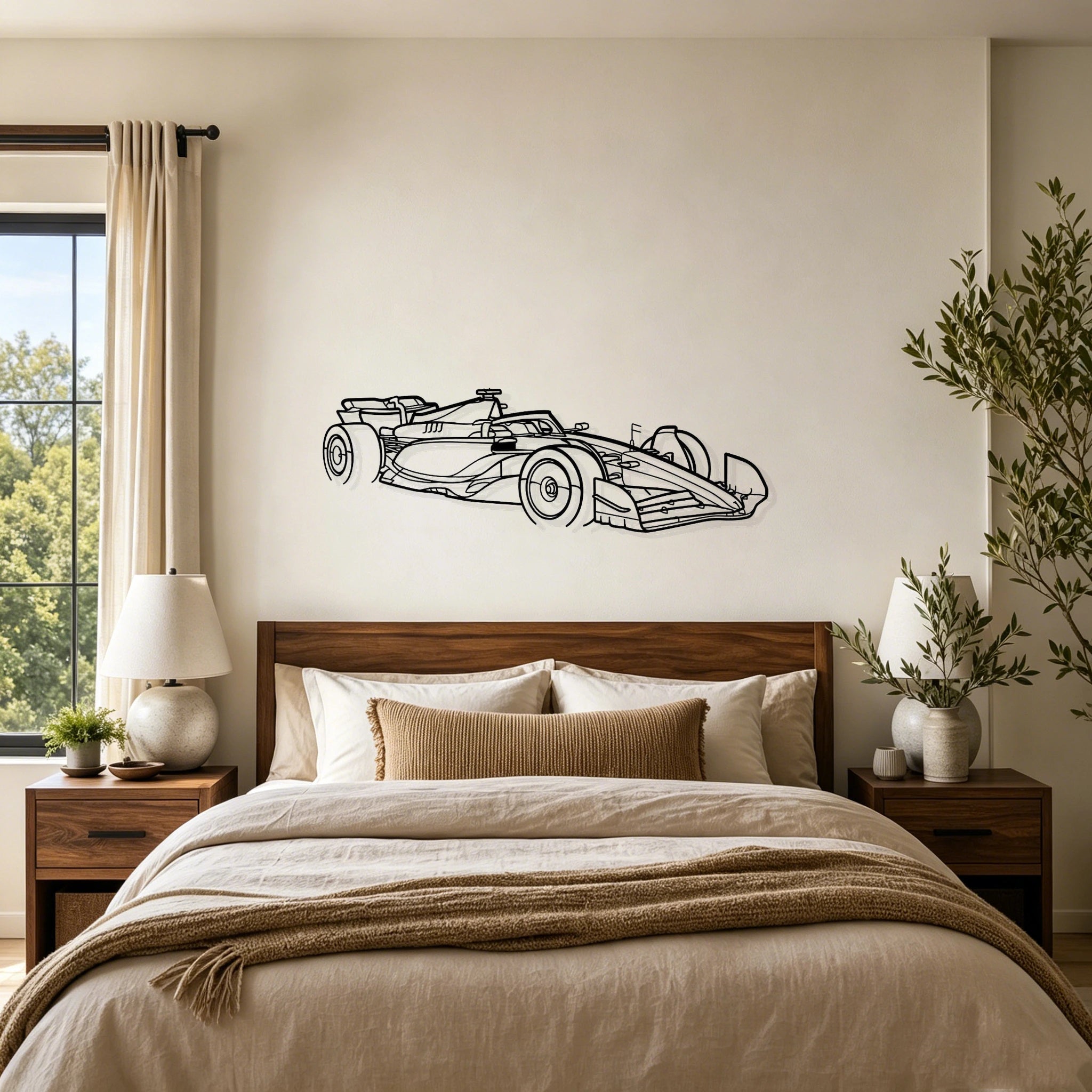 2024 F1 SF-24 Angled View Metal Wall Art - Classic Car Garage Decor