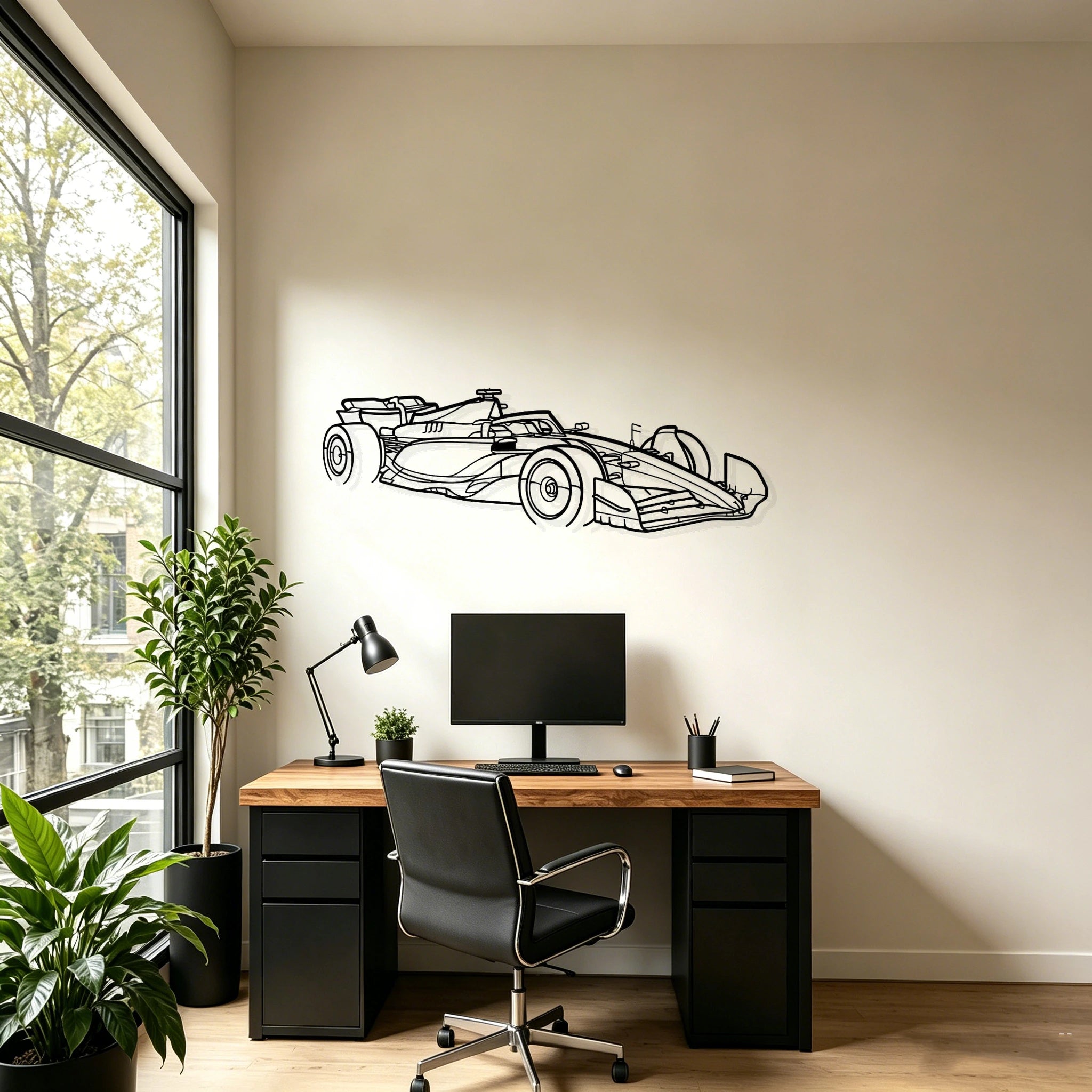 2024 F1 SF-24 Angled View Metal Wall Art - Classic Car Garage Decor