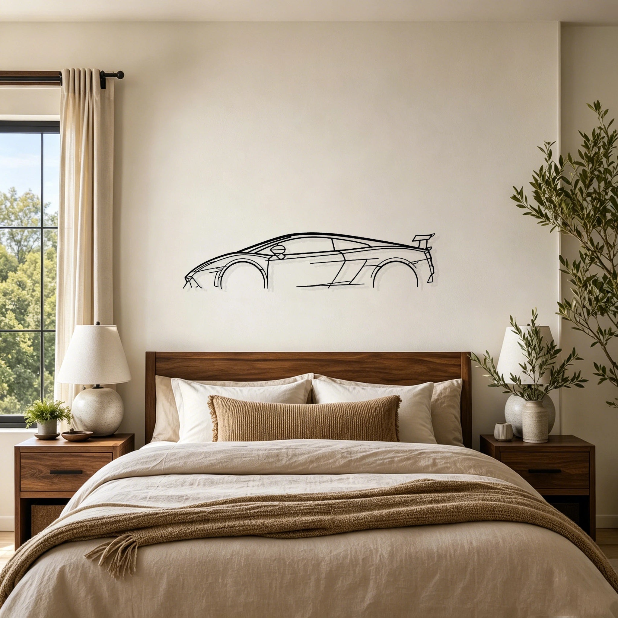 Gallardo LP570 Blancpain Classic Silhouette Metal Wall Art - Classic Car Garage Decor