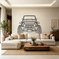 Wrangler Offroad Front View Metal Wall Art - Classic Car Garage Decor