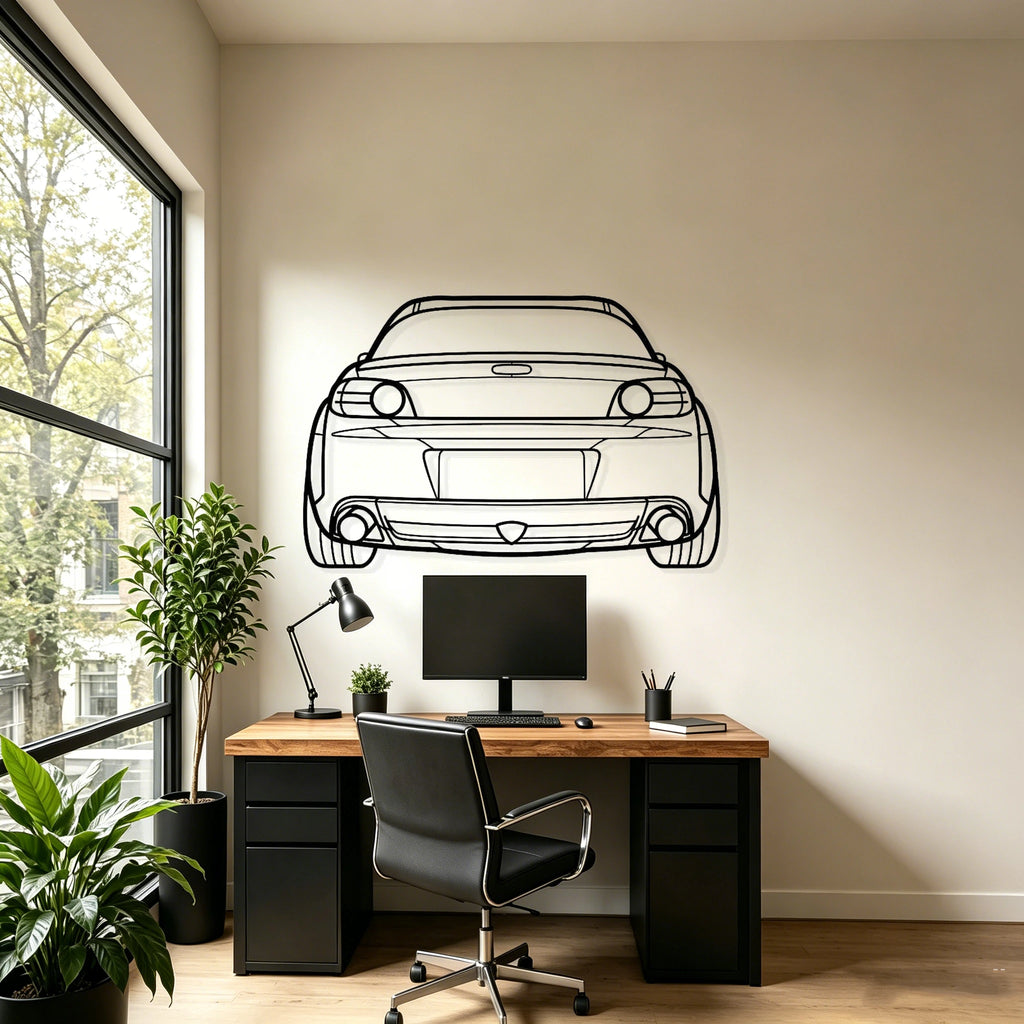 2005 RX8 Back Silhouette Metal Wall Art - Classic Car Garage Decor