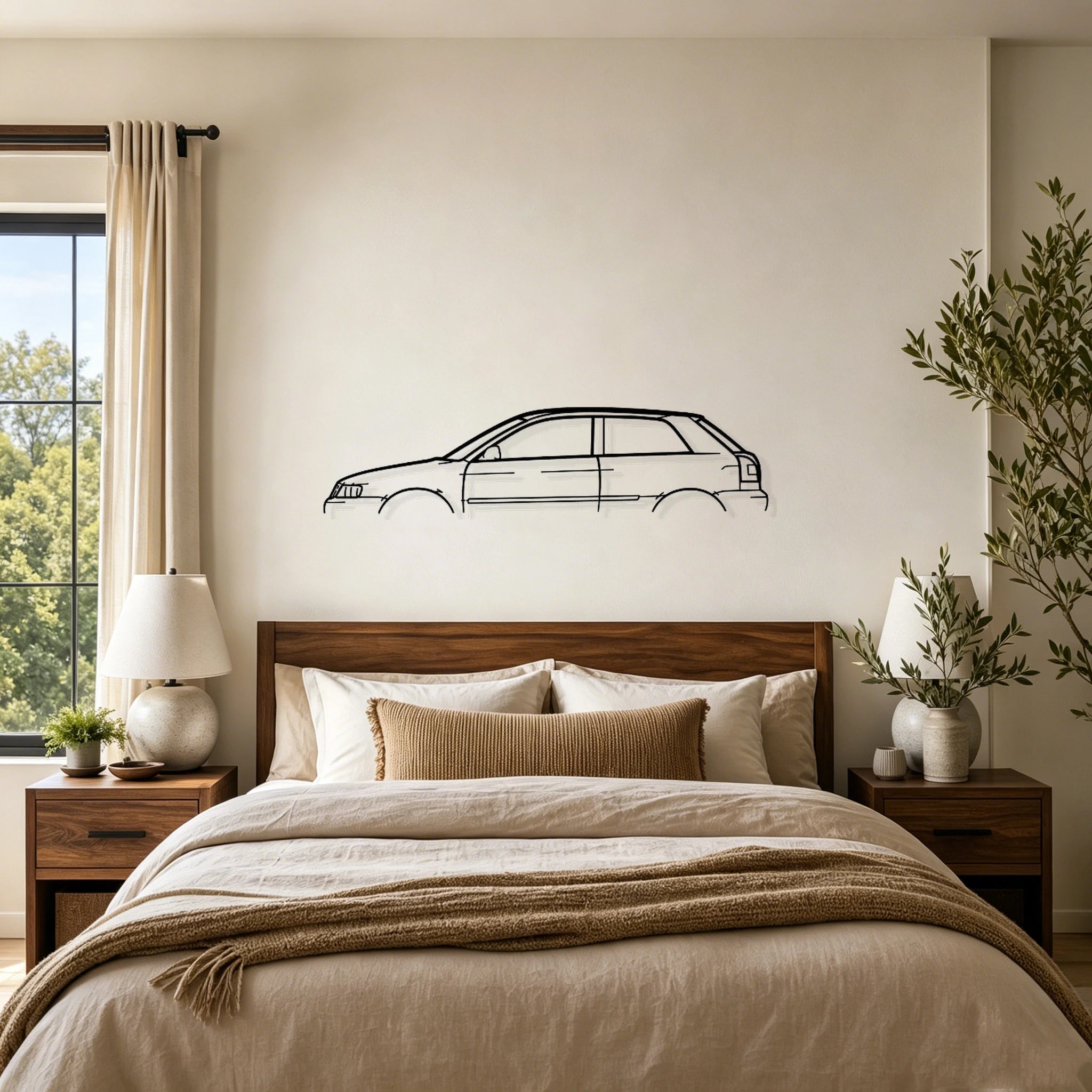 2000 A3 S3 Classic Silhouette Metal Wall Art - Classic Car Garage Decor