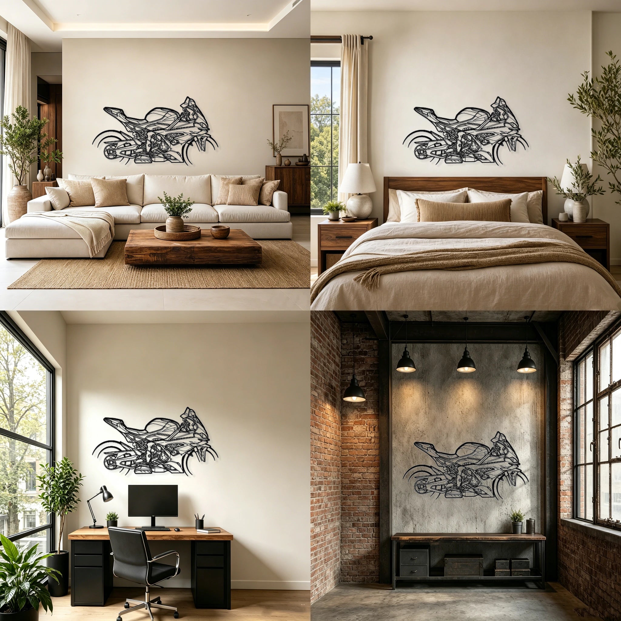 2023 S1000RR Silhouette Metal Wall Art - Classic Car Garage Decor